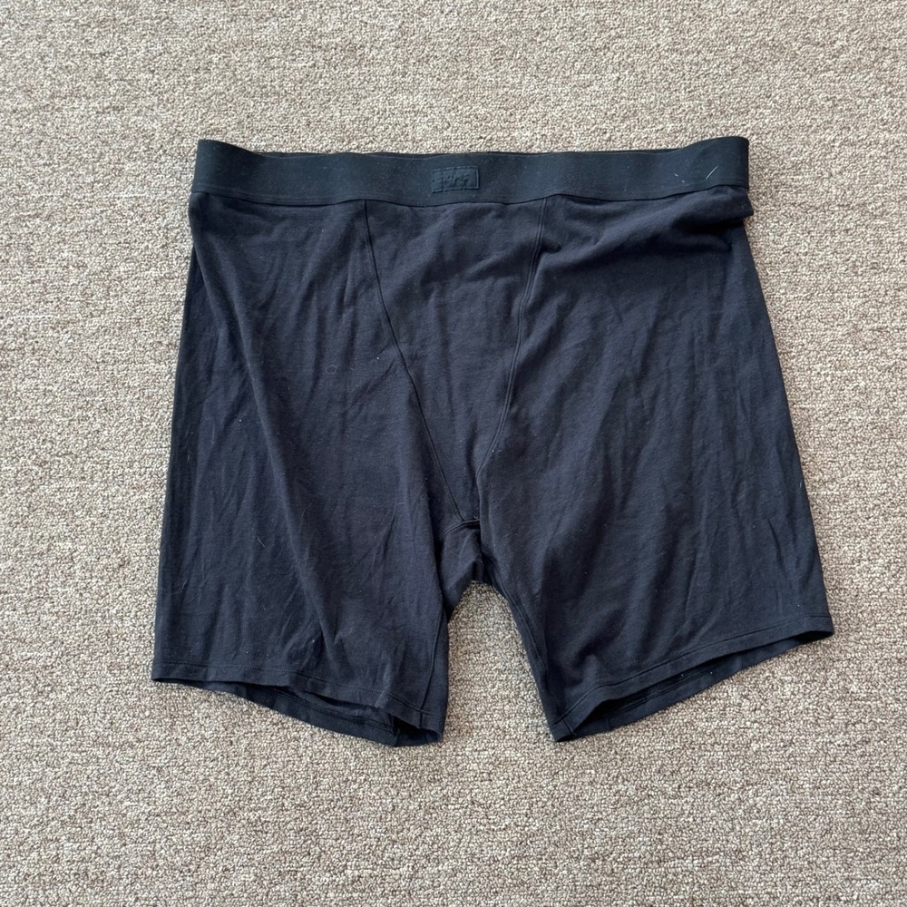 SKIMS Mens Cotton 5" Boxer Brief Onyx Black Size 2X AP-BOX-0461 NEW‎